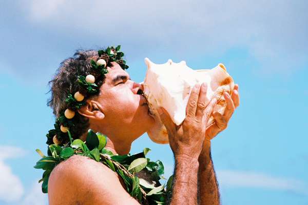 Significance of blowing Conch Shell