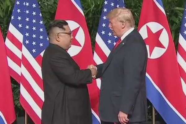 Historic Singapore summit begins with Donald Trump-Kim Jong Un shake hands