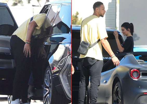 Kendall Jenner spotted SNEAKILY kissing boyfriend Ben Simmons at gas station.