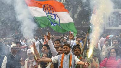 Congress wins Chhattisgarh, Rajasthan, leads in MP